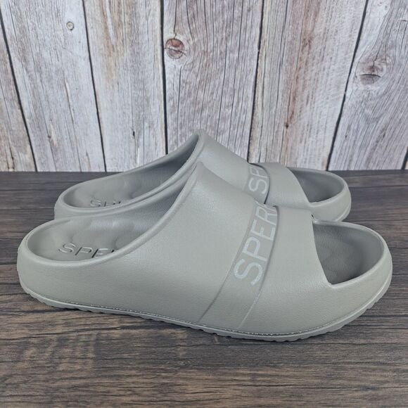 Sperry Float Slide Slip On Sandals Men's Sz 10 Women's Sz 12 B Taupe (GUC) - Picture 3 of 9